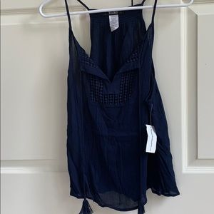 Toska navy tank top with designs